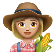 Emoji 👩🏼‍🌾 Contadina: Carnagione Abbastanza Chiara su WhatsApp 2.19.244.