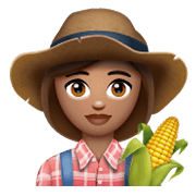 Emoji 👩🏽‍🌾 Contadina: Carnagione Olivastra su WhatsApp 2.19.244.