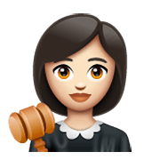 Emoji 👩🏻‍⚖️ Giudice Donna: Carnagione Chiara su WhatsApp 2.19.244.