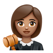 Emoji 👩🏽‍⚖️ Giudice Donna: Carnagione Olivastra su WhatsApp 2.19.244.