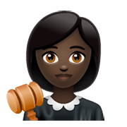 Emoji 👩🏿‍⚖️ Giudice Donna: Carnagione Scura su WhatsApp 2.19.244.