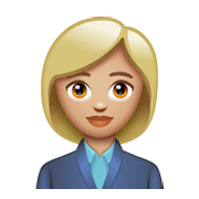 Emoji 👩🏼‍💼 Impiegata: Carnagione Abbastanza Chiara su WhatsApp 2.19.244.