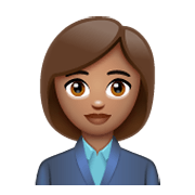 👩🏽‍💼 Emoji Oficinista Mujer: Tono De Piel Medio en WhatsApp 2.19.244.