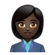 👩🏿‍💼 Emoji Oficinista Mujer: Tono De Piel Oscuro en WhatsApp 2.19.244.