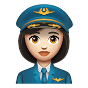 👩🏻‍✈️ Emoji Piloto Mujer: Tono De Piel Claro en WhatsApp 2.19.244.