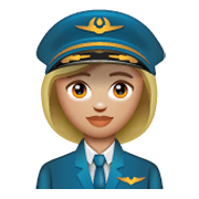 Emoji 👩🏼‍✈️ Pilota Donna: Carnagione Abbastanza Chiara su WhatsApp 2.19.244.