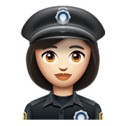👮🏻‍♀️ Emoji Agente De Policía Mujer: Tono De Piel Claro en WhatsApp 2.19.244.