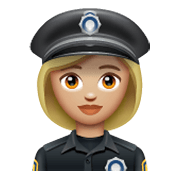 👮🏼‍♀️ Emoji Agente De Policía Mujer: Tono De Piel Claro Medio en WhatsApp 2.19.244.