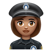 👮🏽‍♀️ Emoji Agente De Policía Mujer: Tono De Piel Medio en WhatsApp 2.19.244.
