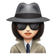 Emoji 🕵🏻‍♀️ Investigatrice: Carnagione Chiara su WhatsApp 2.19.244.
