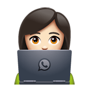 Emoji 👩🏻‍💻 Tecnologa: Carnagione Chiara su WhatsApp 2.19.244.
