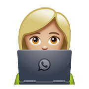 👩🏼‍💻 Emoji IT-Expertin: mittelhelle Hautfarbe WhatsApp 2.19.244.
