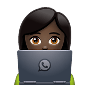 Emoji 👩🏿‍💻 Tecnologa: Carnagione Scura su WhatsApp 2.19.244.