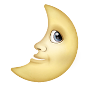 🌛 Emoji Rosto Da Lua De Quarto Crescente na WhatsApp 2.19.244.