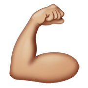 💪🏼 Emoji Bíceps Flexionado: Tono De Piel Claro Medio en WhatsApp 2.19.244.