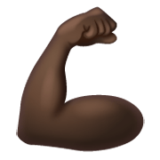 💪🏿 Emoji Bíceps Flexionado: Tono De Piel Oscuro en WhatsApp 2.19.244.