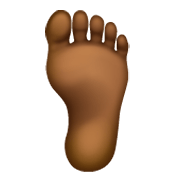 🦶🏾 Emoji Fuß: mitteldunkle Hautfarbe WhatsApp 2.19.244.