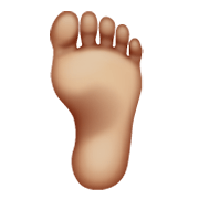 🦶🏼 Emoji Fuß: mittelhelle Hautfarbe WhatsApp 2.19.244.
