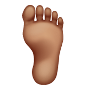 🦶🏽 Emoji Fuß: mittlere Hautfarbe WhatsApp 2.19.244.
