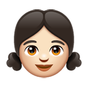 👧🏻 Emoji Mädchen: helle Hautfarbe WhatsApp 2.19.244.