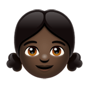 👧🏿 Emoji Mädchen: dunkle Hautfarbe WhatsApp 2.19.244.