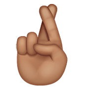 🤞🏽 Emoji Hand mit gekreuzten Fingern: mittlere Hautfarbe WhatsApp 2.19.244.