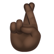 🤞🏿 Emoji Hand mit gekreuzten Fingern: dunkle Hautfarbe WhatsApp 2.19.244.