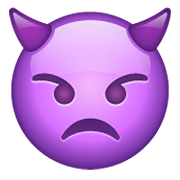 👿 Emoji Rosto Zangado Com Chifres na WhatsApp 2.19.244.