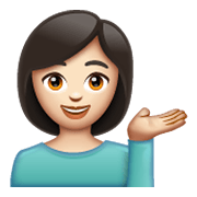 Emoji 💁🏻 Persona Al Punto Informazioni: Carnagione Chiara su WhatsApp 2.19.244.
