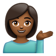 Emoji 💁🏾 Persona Al Punto Informazioni: Carnagione Abbastanza Scura su WhatsApp 2.19.244.