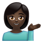 Emoji 💁🏿 Persona Al Punto Informazioni: Carnagione Scura su WhatsApp 2.19.244.