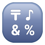 Emoji 🔣 Pulsante con simboli su WhatsApp 2.19.244.