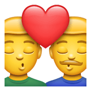 👨‍❤️‍💋‍👨 Emoji sich küssendes Paar: Mann, Mann WhatsApp 2.19.244.