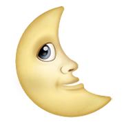 🌜 Emoji Luna De Cuarto Menguante Con Cara en WhatsApp 2.19.244.