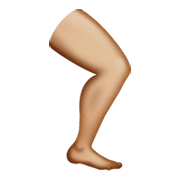 🦵🏼 Emoji Bein: mittelhelle Hautfarbe WhatsApp 2.19.244.