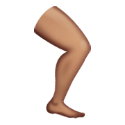 🦵🏽 Emoji Bein: mittlere Hautfarbe WhatsApp 2.19.244.