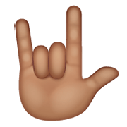 Emoji 🤟🏽 Gesto Ti Amo: Carnagione Olivastra su WhatsApp 2.19.244.