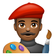 👨🏾‍🎨 Emoji Künstler: mitteldunkle Hautfarbe WhatsApp 2.19.244.