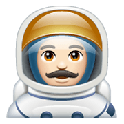 Emoji 👨🏻‍🚀 Astronauta Uomo: Carnagione Chiara su WhatsApp 2.19.244.