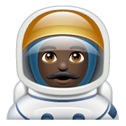 👨🏿‍🚀 Emoji Astronaut: dunkle Hautfarbe WhatsApp 2.19.244.