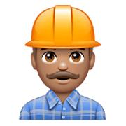 Emoji 👷🏽‍♂️ Operaio Edile Uomo: Carnagione Olivastra su WhatsApp 2.19.244.