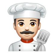 👨🏻‍🍳 Emoji Cocinero: Tono De Piel Claro en WhatsApp 2.19.244.