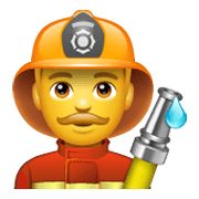 Émoji 👨‍🚒 Pompier Homme sur WhatsApp 2.19.244.