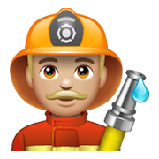 Emoji 👨🏼‍🚒 Pompiere Uomo: Carnagione Abbastanza Chiara su WhatsApp 2.19.244.