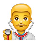 👨‍⚕️ Emoji Profesional Sanitario Hombre en WhatsApp 2.19.244.