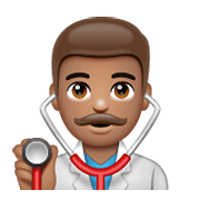 👨🏽‍⚕️ Emoji Profesional Sanitario Hombre: Tono De Piel Medio en WhatsApp 2.19.244.