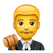 Émoji 👨‍⚖️ Juge Homme sur WhatsApp 2.19.244.