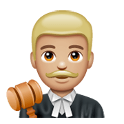 👨🏼‍⚖️ Emoji Juez: Tono De Piel Claro Medio en WhatsApp 2.19.244.
