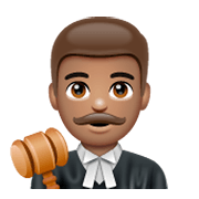 Emoji 👨🏽‍⚖️ Giudice Uomo: Carnagione Olivastra su WhatsApp 2.19.244.
