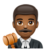👨🏾‍⚖️ Emoji Juez: Tono De Piel Oscuro Medio en WhatsApp 2.19.244.